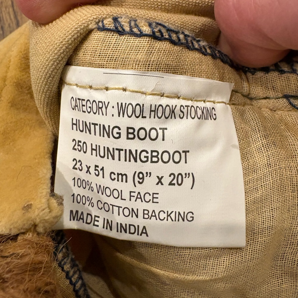 Hooked Wool Hunting Boot Stocking - Picture 7 of 7